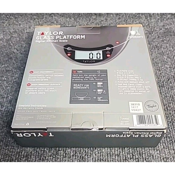 New Taylor Glass Platform Digital Kitchen Scale - Picture 3 of 3